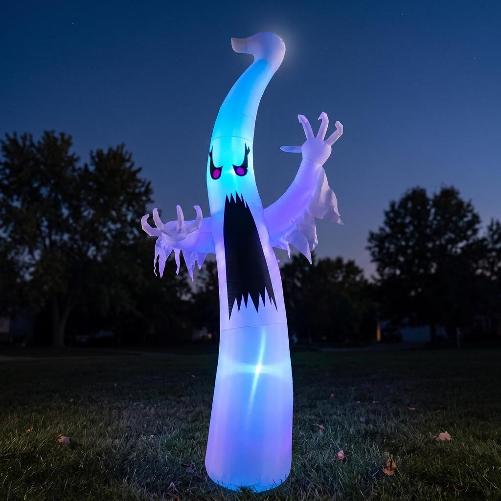 Inflatable Specters Extra Tall Lighted Halloween Decoration for Yard, Lawn,