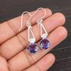 Iolite Gemstone 925 Sterling Silver Jewelry Handmade Earrings 1.90" For Gift EE-46-4