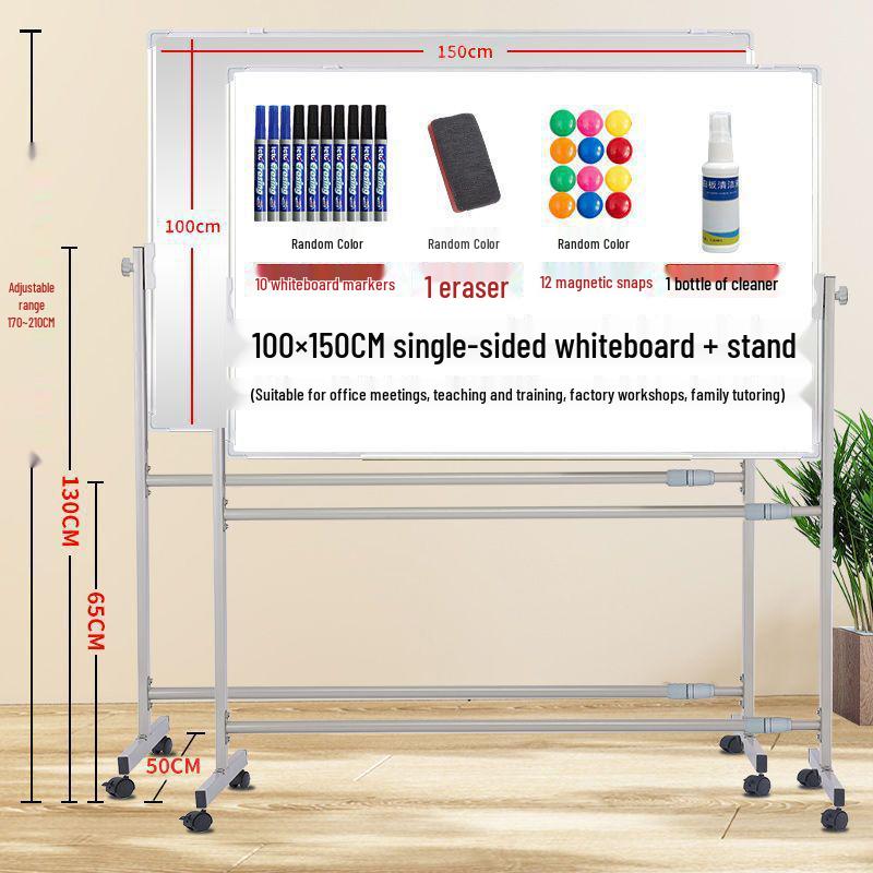 Mobile Magnetic Whiteboard Stand: Large Office, Teaching, and Meeting Writing Display Board