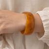 Chunky Irregular Wide Bracelet Vintage Geometric Hand Ring Creative Retro Resin Bangle  Party