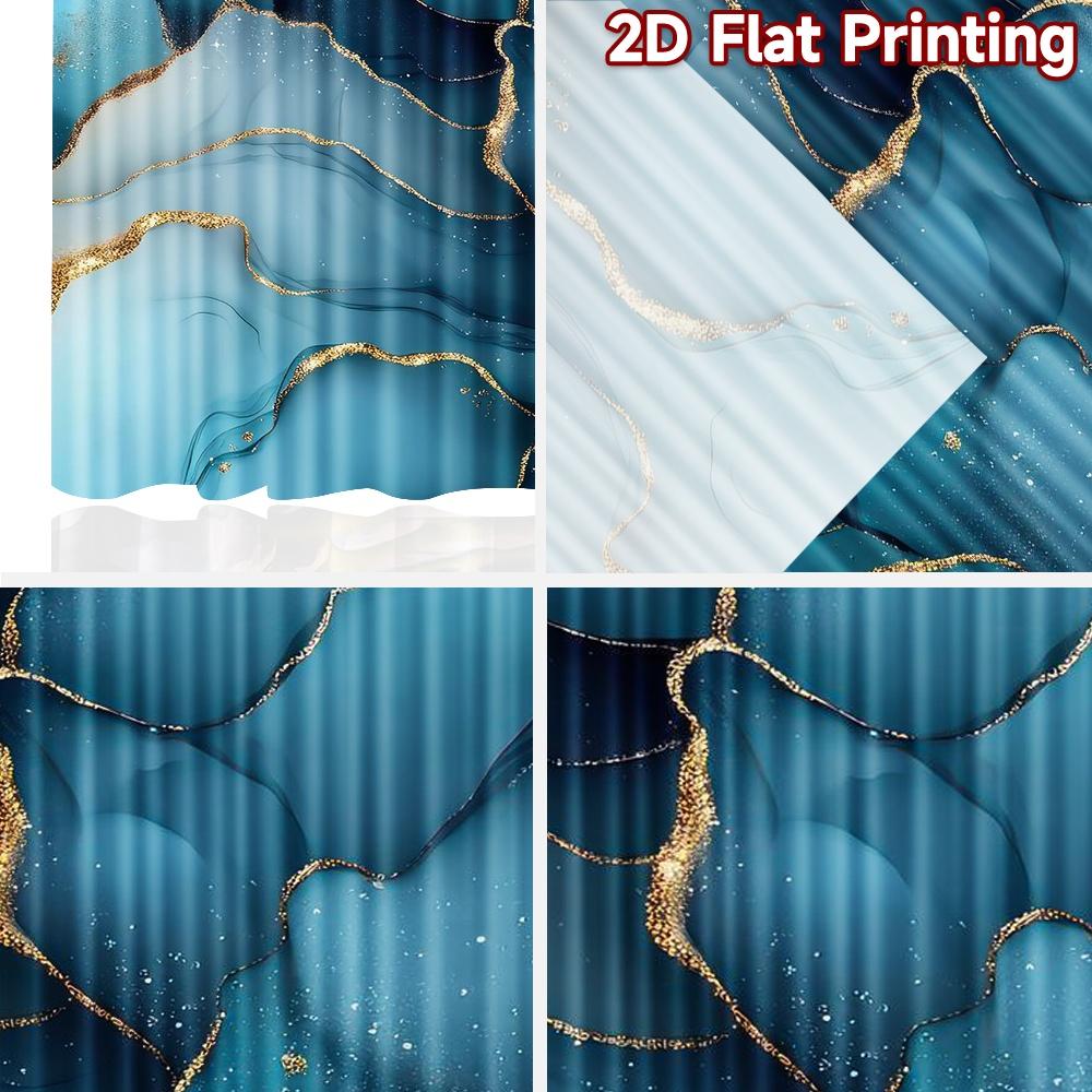 1pc 2D flat Photography Backdrop Popular Photography Scene Banner Blue Gold Fluid Swirls 100% Polyester Festive Backdrops