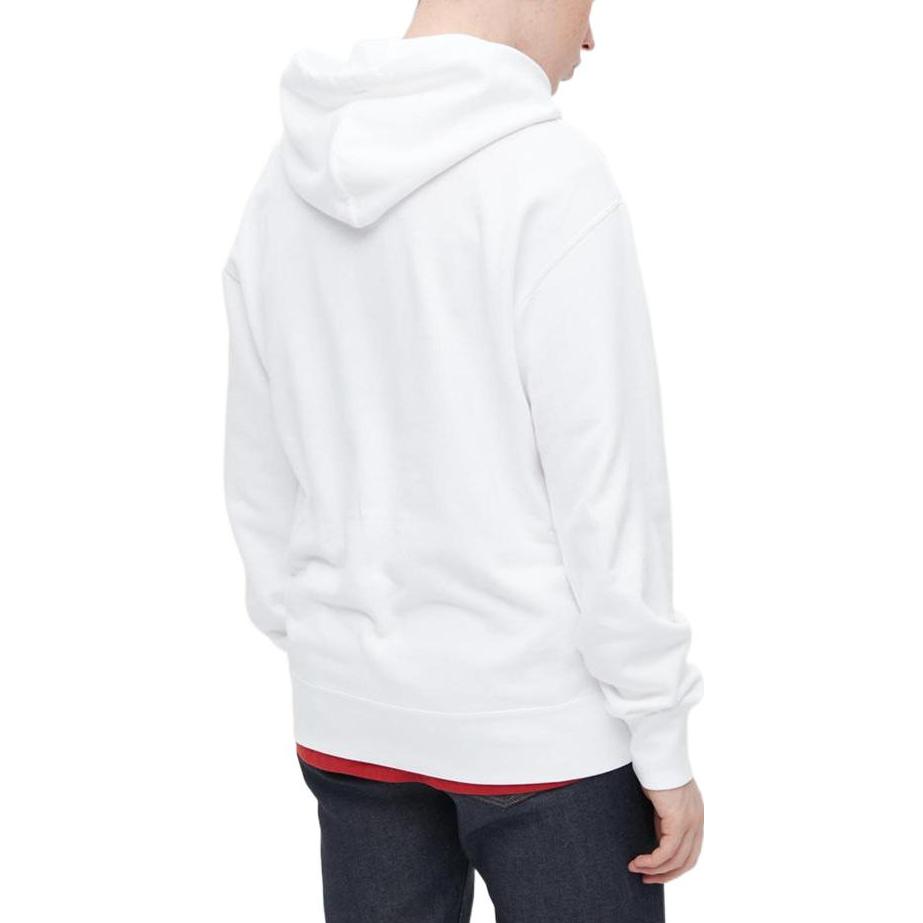 Uniqlo Logo Print Hooded Long Sleeve Sweatshirt Unisex sweatshirt White 455908-00