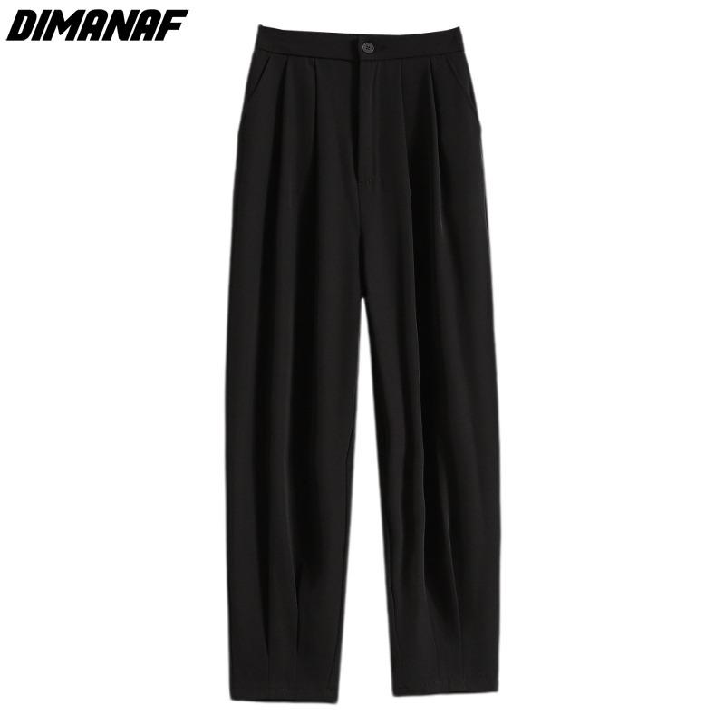 DIMANAF 2024 Spring Summer Plus Size Women New Long Pants Trousers Casual Loose Solid Harem Pants Wide Leg Pants Fashion Lady
