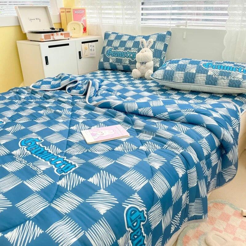 Letní latexová chladící prostěradla s povlaky na polštáře šetrné k pokožce Chránič matrace Potahy s elastickým pásem Klimatizační podložka