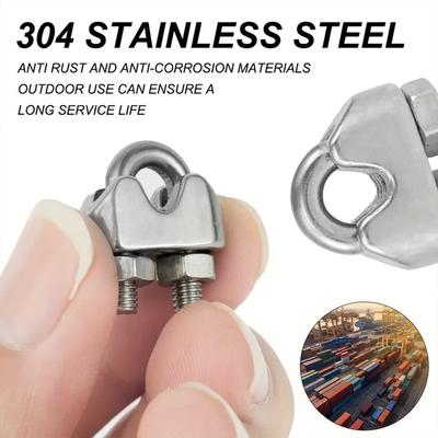 U-förmige Kabelklemmen M2 M3 M4 M5 M6 M8 M10 Drahtklemme, Metallklemme, Beschläge Takelage, Beschläge Zubehör, 304 Edelstahl