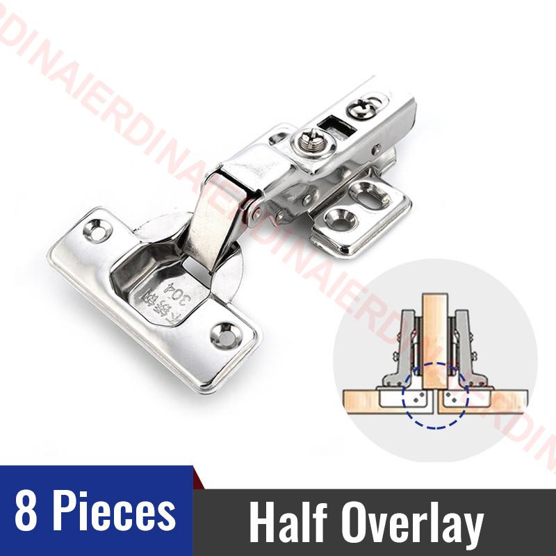 NAIERDI Stainless Steel Hydraulic Hinge - 4/8/12pcs NAIERDI C Serie Soft Close Hydraulic Hinge for Furniture,Cabinet and Doors