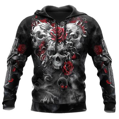 Men's Autumn Men Clothing Horror Skull Pattern Hoodie Sweatshirt 3d Printing Streetwear Harajuku Pullover Hip Hop Sportswear