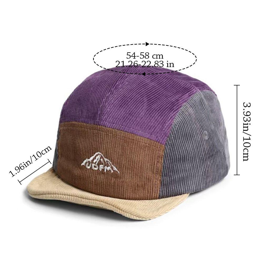 Vintage Short Brim Baseball Cap Casual Trucker Cap Winter Snapback Hat  for Men Women