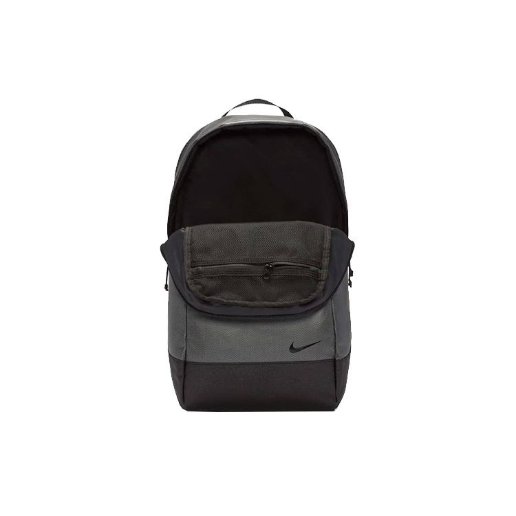 Nike Essential Backpack With Small Logo Large Capacity Training Student Zipper Closure Fabric Book Bag Unisex Backpacks Iron-Gray CK7714-073