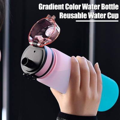 Water Bottle BPA Free Leak-proof Gradient Color Sport Cup for School Drinking Cup Travel Drinking Mug