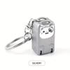 1pcs Keychain Stainless Steel Mini Nail Clipper with Nail File – Foldable Portable Luggage-Shaped Manicure Tool for Travel