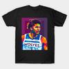 Herren Schwarzes Print-T-Shirt Anthony Edwards No-Cut Transferpapier Druck Baumwoll-T-Shirt