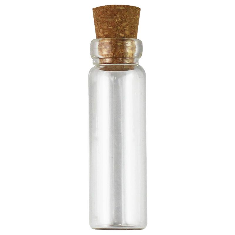 50 Mini Transparent Glass Bottles with Wooden Cork Lids for Sand Art, Wishes, and Gifts