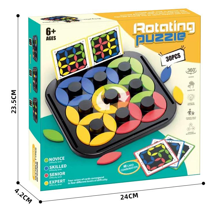 

Kids Early Logical Rotating Desktop Game Brain Teaser Toy With Cards Stress Relief Spin Puzzle Game Montessori Learning Toys