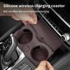 Silicone Car Coasters Central Control Wireless Charging Pad For BMW X3 iX3 X4 Series 3 4 5 6GT G01 G08 G02 G20 G22 G30 G38 G32