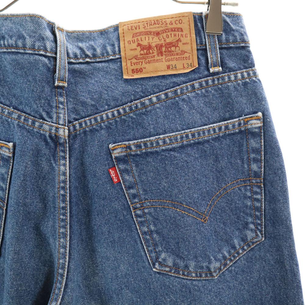 Levi's 90s 550 Old Tapered Denim Pants W34 Wash Blue Jeans Men's Used