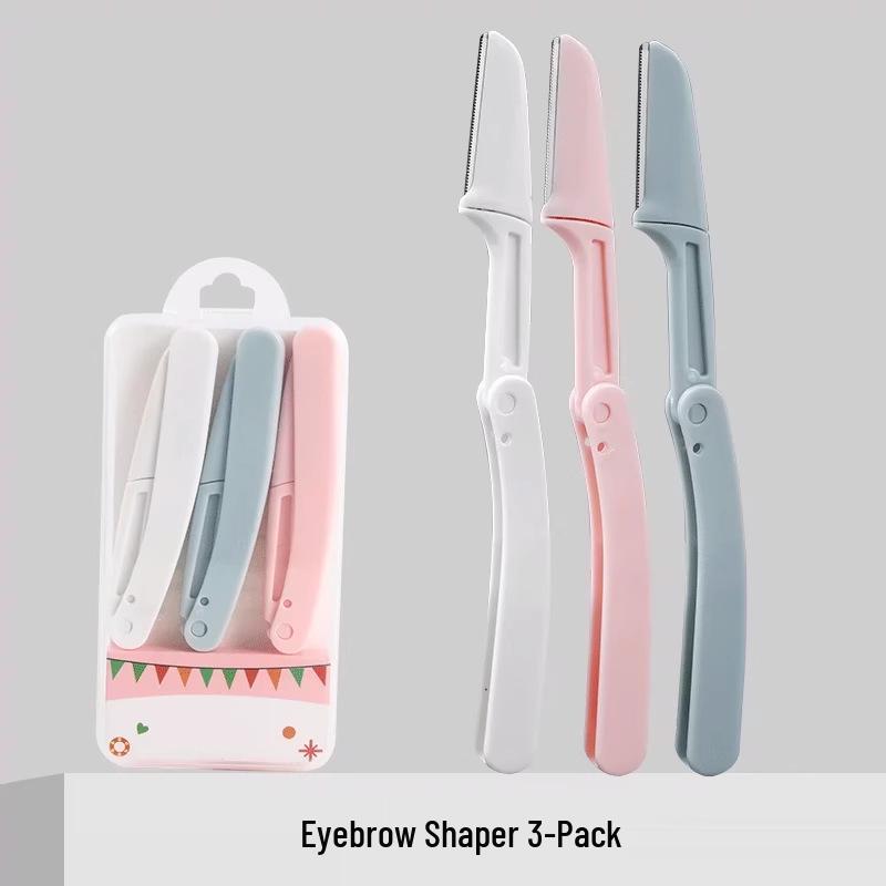 2025 New Folding Eyebrow Razor - Safe & Beginner-Friendly, Unisex Shaving Blade Full Set