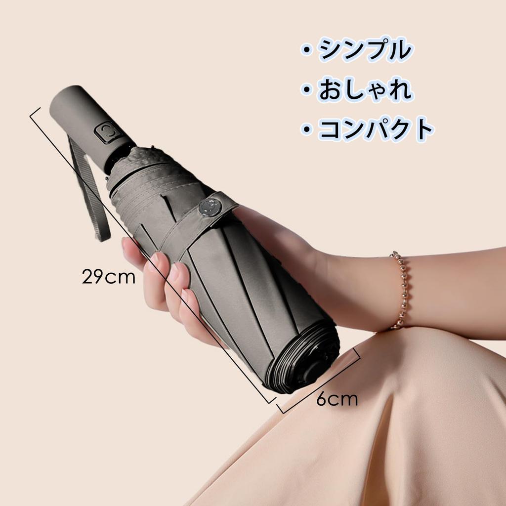 Insvog Folding Auto Folding Ultra Strong Wind Resistant 8 Sturdy Glass Fiber Parasol In Light Heat Wind Super Water Quick For Both Sunny and Rainy