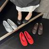 2025 New Summer Baotou Fashionable Versatile Sandals Flocked Mesh Non-slip Breathable Outer Wear Beach Flat Women's Shoes