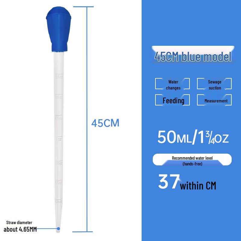 Mini Aquarium Water Changer & Siphon: Universal Suction Pipe with Large Dropper for Cleaning and Feeding Small Fish Tanks