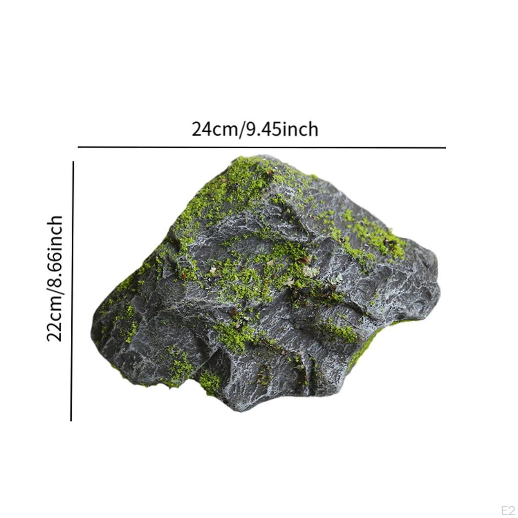 Artificial Rocks Decorative Faux Green Covered Stones Foam for Garden Floral Arrangements Indoor DIY