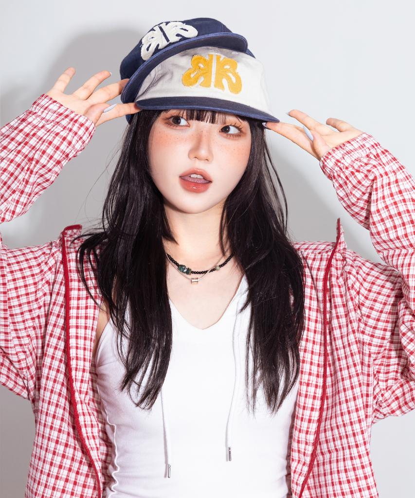 Pimadajiwin Bbi Collabo Applique Camp Cap [Ivory/Navy]