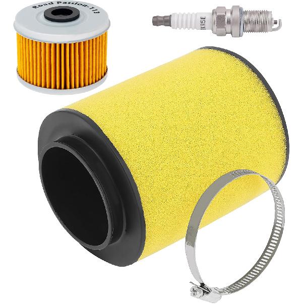 17254-HN1-000 Air Filter+Oil Filter+Spark Plug Compatible with Honda Foreman 500 TRX500F 4x4 Rubicon 500 TRX500FA 4x4 Pioneer 500 SXS500M2 Rancher