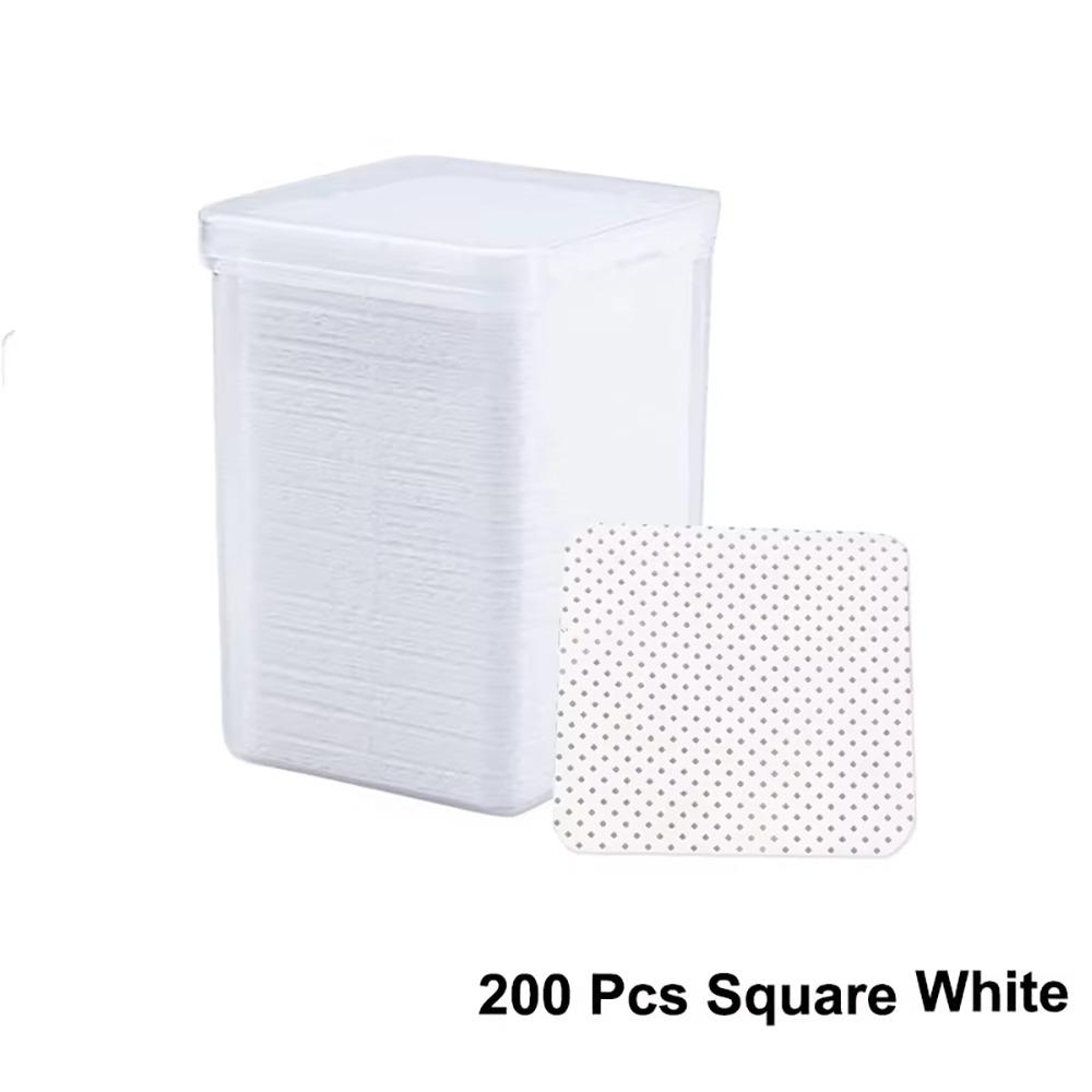 200Pcs/Box Lint Free Clean Cotton Tablet Non-Woven Fabric Eyelash Extension Nail Glue Wipes Cleaner Cloth