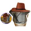 Beekeeping Cowboy Hat Beekeeping Protector Cap Beekeeper Fly Insect Net Cowboy Comfortable Design Anti Bee Hat