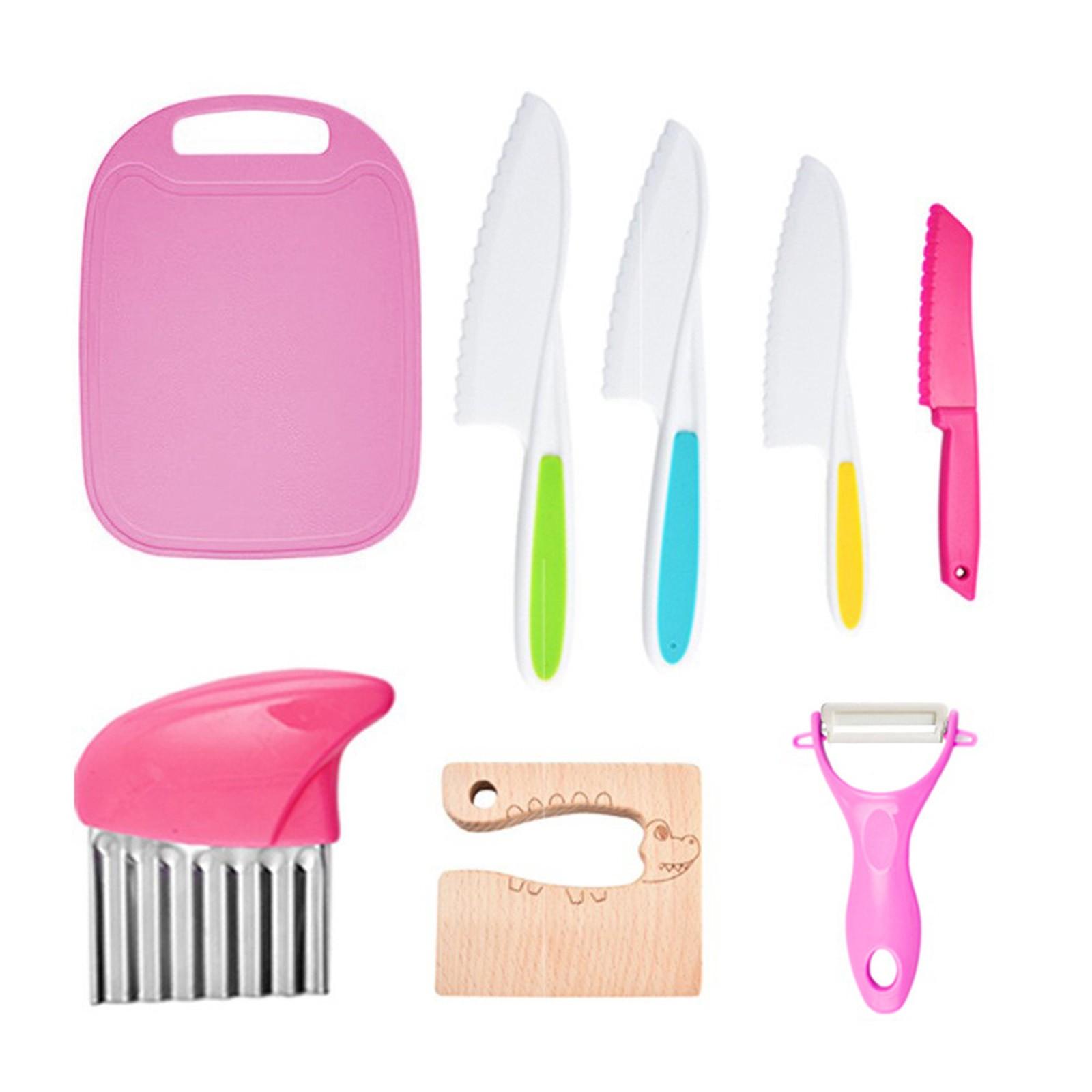 

Детский пластиковый нож Нож для торта Нож для фруктов Маленькая разделочная доска Детский сад Нож для резки овощей Разделочная доска Набор ножей для хлеба и десертов One Size