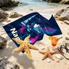 Custom Name Personalized Batman Print Beach Towel, for Trip Camping Beach Party Home Decor, Birthday Gift for Family & Friends
