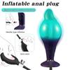 New Inflatable Colorful Silicone Anal Dilator / Extra-Large Anal Plug for Fisting Play and Masturbation