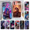 Anime Arcane Jinx-Vi Phone Case for iPhone 14 11 12 13 Mini Pro Max 8 7 Plus X XR XS MAX Translucent Matte Cover