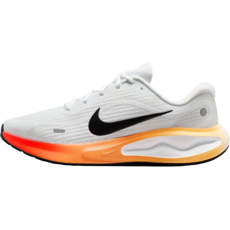 Nike Journey Run Abrasion Resistant Low Top Running Shoes Men's White Black Orange IH7329-101