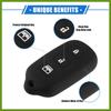 2 Pcs Key Fob Case Cover Compatible for Toyota 4Runner 1999-2009 4 Button, Durable Silicone Black Remote Key Case Protector Replace Parts Vehicle