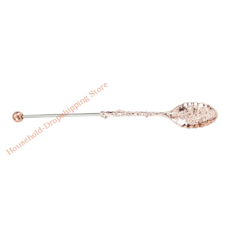 Versatile Beaded Decoration Spoon Heat Resistant Metal For Catering And Domestic Use 85AD