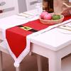 Cute Red Santa Dress Christmas Table Runner for 6 Seater Dining Table (Pack of 1, 13x72 Inch) Velvet Table Runner