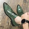 Scarpe da Uomo Inglesi a Punta in Vernice Verde Designer Gentleman Oxfords Abito da Sposo Ballo di Fine Anno Calzature Zapatos Hombre