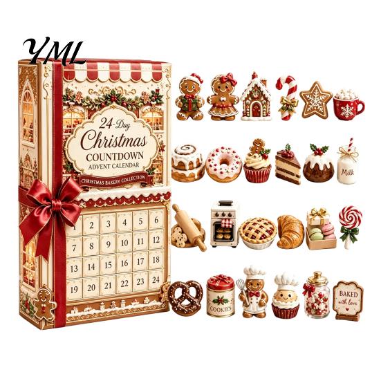 Christmas Advent Calendar 2024 2026 Nutcracker Calendar, 24-Day Acrylic Ornament Set with Classic Holiday Countdown Gift for Kids Soldier Figures,