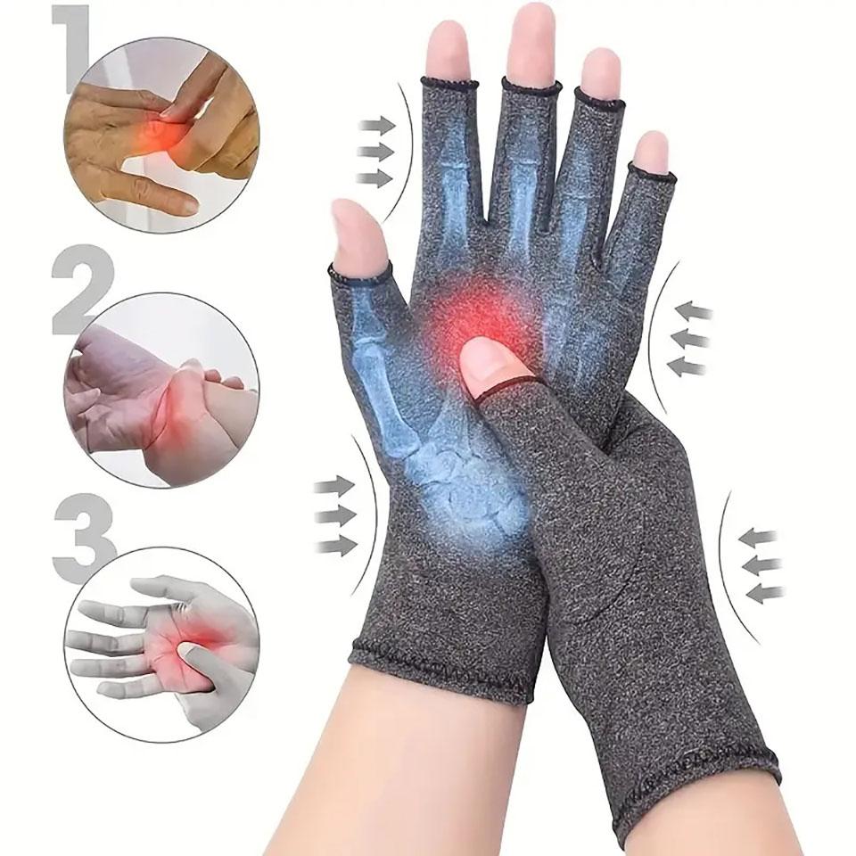 1Pair Compression Arthritis Gloves Joint Pain Relief Hand Brace Wrist Support Therapy Wristband Unisex