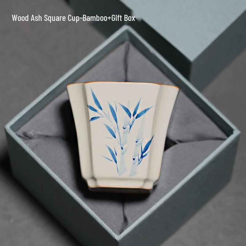 Taozhi Hand-painted Bamboo Underglaze Ceramic Teacup