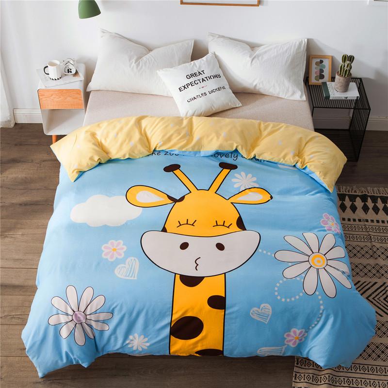 1Pcs Cartoon Dinosaur Duvet Cover 100% Cotton Skin-friendly Breathable Zipper Quilt Cover for Kids Boys Girls Bedroom Decor