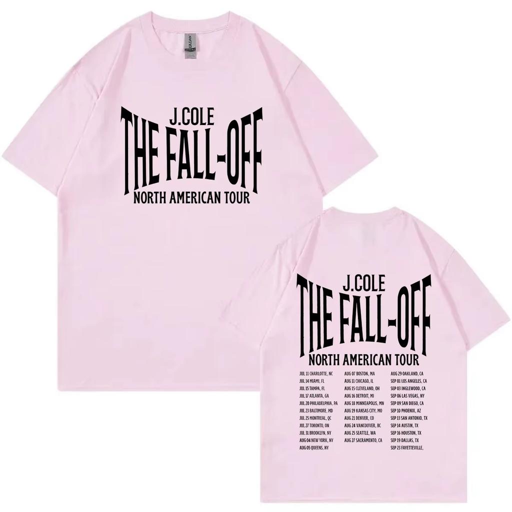 Rapper J Cole The Fall Off Tour 2026 Print T Shirt Harajuku Hip Hop Short Sleeve Tshirt Unisex Unisex Casual Fashion Loose Tshirts