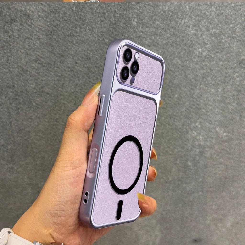 Metallic Finish Magnetic TPU Phone Case for iPhone 16 ProMax,15 Pro,14 Pro,13 Pro Shockproof Matte Soft Cover