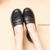Fashion 2025 New Mother Shoes Flats PU Leather Work Shoes for Women Middle-aged Elderly Flat-bottomed Non-slip Shoes Large Size