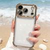 Luxury Clear Shockproof Case For iPhone 17 Air 16 15 14 13 Pro Max Plus Glitter Plating Silicone Soft Cover Transparent Shell