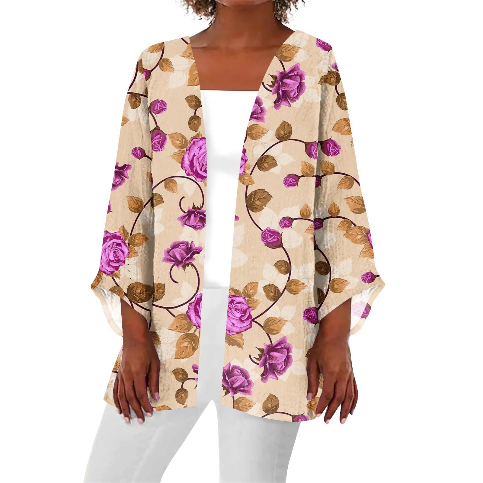 Женская повседневная модная легкая куртка средней длины с принтом — фото 3