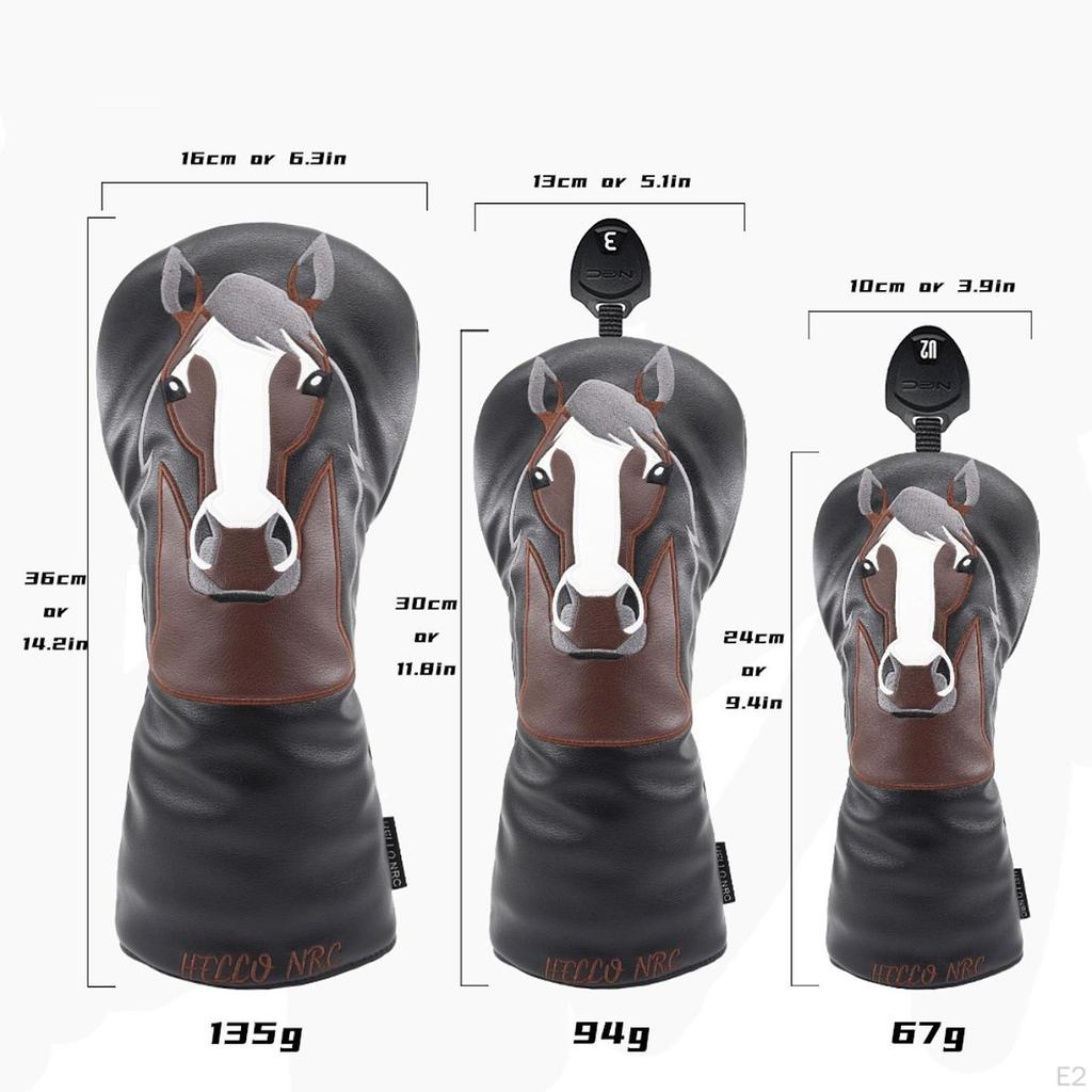 3 Pack Golf Wood Headcovers for Club