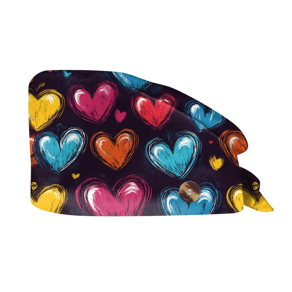 Módní valentýnský tisk pracovní čepice ležérní mycí čepice čepice