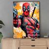 5D DIY Diamond Art Painting Kits for Adults, Deadpool Full Round Crystal Diamond Kits for Beginner for Home Wall Decorate